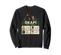 Okapi Fact Sheet Half Zebra Half Giraffe Facts Sweatshirt