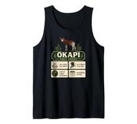Okapi Fact Sheet Half Zebra Half Giraffe Facts Tank Top