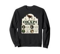 Okapi Facts Blue Tongue Congo Rainforest Animal Sweatshirt