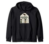 Okapi Facts Blue Tongue Congo Rainforest Animal Zip Hoodie