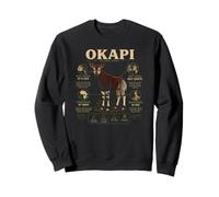 Okapi Forest Giraffe Diet Height Status Facts Sweatshirt