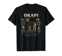 Okapi Forest Giraffe Diet Height Status Facts T-Shirt