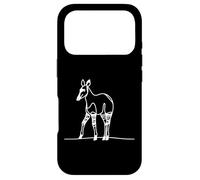 Okapi Line Art Wildlife Animal Drawing Minimalist Case for iPhone 17 Pro