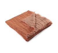 Okapi linen throw Terracotta 150x200