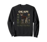 Okapi The Forest Giraffe Wildlife Facts Lover Sweatshirt