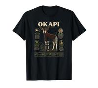 Okapi The Forest Giraffe Wildlife Facts Lover T-Shirt