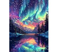 OkarinaArt Diamond Art Kits Adults, Starry Sky & Aurora, 30 x 40 cm | 5D Diamond Painting Kit with Full Round Diamonds, DIY Gem Art for Beginners & Relaxation, Home Wall Décor Gift