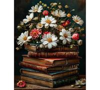 OkarinaArt Paint by Numbers for Adults Book - Flower Adult Paint by Numbers Kits for Beginner, Daisy DIY Acrylic Oil Adult Painting by Number Canvas Kits, Perfect for Home Wall Decor 16X20 Inch