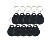 OKAVAD 10pcs IDTags NFC 125KHz Keychain NFC Key Fob Black NFC Fob NFC Readable Writable Card Commercial Access Cards 363bits Memory