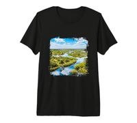 Okavango Delta Wetland River Landscape Botswana Scene Premium T-Shirt