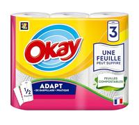 Okay Adapt Paper Towel White x3