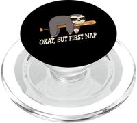 Okay But First Nap Funny Sloth Softball Baseball PopSockets PopGrip for MagSafe