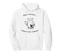 Okay I'm Here Where's The Wisdom Tired Owl Pullover Hoodie