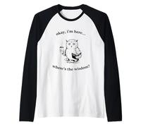 Okay I'm Here Where's The Wisdom Tired Owl Raglan Baseball Tee
