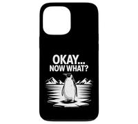 Okay Now What Penguin Walking Alone Towards The Mountains Case for iPhone 13 Pro Max