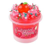Okaybee Apple Red Clear Slime With Jelly Cube Add-ins, Crunchy Sensory Toys, Party Favors for Kids, Girls & Boys Gifts for Birthday Easter Hallowmas Christmas