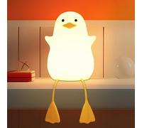 Okayera Cute Duck Lamp, Animal Silicone Night Light with Portable USB Rechargeable Timer Dimmable, Perfect Decor for Home Bedroom Living Room, Holiday Birthday Xmas Easter Gifts Idea