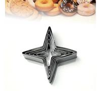 Okaywork Cookie Cutters A Pentagonal Star Set of 5, One Star Baking Mould, Stainless Steel Cookie Cutters, Star Cutters, Mini One Star Cookie Cutter, 9.8 cm, 7.8 cm, 7 cm, 5.3 cm, 4 cm