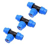 Okaywork T-Piece PE Pipe Fitting 25 mm, PP Fitting for PE Pipe 25 mm Clamp Connector, Screw Connection PN16 DVGW, Clamp Connector, PP T Piece - PP T Piece Coupling for PE80 PE100 Pipes, Pack of 3