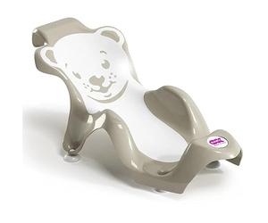 OKBaby Buddy Anti-Slip Ergonomic Baby Bath Support Seat, Taupe