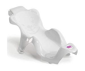 OKBaby Buddy Anti-Slip Ergonomic Baby Bath Support Seat, White