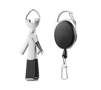 OKBY Fly Fishing Quick Knot Tool - Stainless Steel Fishing Knot Tying Tools Fishing Line Clipper Cutter Nipper Tackle with Retractor Combo(Black)