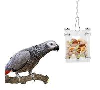 OKBY Parrot Feeding Toys - Acrylic Parrot Pets Feeder Food Basket Feeding Puzzle Toys Peanut Fruit Vegetables