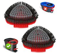 OKcedier 2 Pack Upgrade Scrub Brush Replacement Head for Vileda Turbo/O Cedar EasyWring 1 Tank Spin Mop, Replace Head Scrubber Brush, Floor Cleaning Brush,More Layers of Bristles for Bathroom,Deck