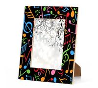 OKCELL Black Music Note Wood Picture Frames Can Display 4X6 5X7 8x10 11x14 Inch Photos. With Hooks and Brackets, This Frames Can be Displayed Vertically or Horizontally on a Table or Wall