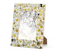 OKCELL Daisy Wood Picture Frames Can Display 4X6 5X7 8x10 11x14 Inch Photos.With Hooks and Brackets, This Frames Can be Displayed Vertically or Horizontally on a Table or Wall