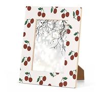 OKCELL Simple Cute Cherry Pattern Picture Frames Can Display 4X6Inch/10x15cm Photos.This Frames Can be Displayed Vertically or Horizontally on a Table or Wall