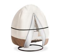 okcool Outdoor Egg Chair Cover,Extra Large Double Egg Chair Cover for Outdoor Furniture(Beige & Brown,Fits 91 X 80 Inches Egg Chair)