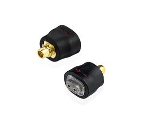 okcsc 0.75mm 2 Pin Cable to MMCX Male Adaptor Work for 0.75 2 Pin Cable Connected with SHURE SE215 SE315 SE425 SE535 SE535LTD SE846 for FiiO FH1 F9 F9PRO FH5 Audio MMCX Converter Black