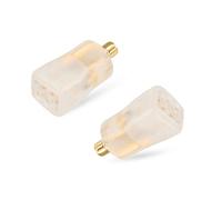 okcsc 0.78 2 Pin QDC Earphone to MMCX Cable Adapter, MMCX Headphone Upgrade Cable Conversion Adapter Connected to for ZSN Pro ZS10 Pro NF2u KZ ZSX AS16 CA4 QDC IEMs Earphones (QDC-MMCX Transparent)