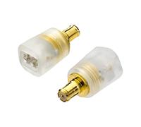 okcsc Adapters for Audio Technica ATH-LS70IS Male to 2 Pin Cable Compatible for ATH-LS200IS CKRS90Is HDC213A/1.2 CKS1100IS Headphones Lossless Sound Quality One Pair of Headphone Converter Clear