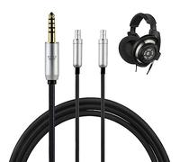 okcsc HD800 4.4MM Balanced Female Headphone Audio Adapter Cable Plated Wire Walnut Wood Shell 4.9ft