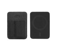 okcsc Magnetic DAC Case, Short Adapter Cable Organizer Card Case Cell Phone, Double Compartment Design, PU Leather + Elastic Storage, Suitable for Most Cell Phones - Black