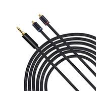 okcsc MMCX Wire Earphones Upgrade Cable with 2.5mm Plug Silver Plated,HD2M HiFi Detachable Extension Cord Replacement Earbuds Exchange Nylon Cable for Shure SE215 SE315 SE535 Black