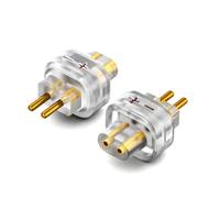 okcsc QDC to 0.78 2 Pin Male Adaptor Work for 0.78/0.75 2 Pin Cable Connected with SHUOER CONDUCTOR/SINGER/SOLOIST/EJ07/TAPE PRO/KZ:BA10/AS10/ZS10/ZSR/ZST/ED12/ES3/ES4/IM2 Clear