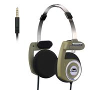 okcsc Retro3 Wired Headband Headphones, 3.5mm Plug, 40mm Grade Composite Film, Foldable, 80's 90's Retro Design for Music, Computers, Cell Phones, Music Players Green(3.94FT)