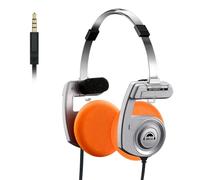 okcsc Retro3 Wired Headband Headphones, 3.5mm Plug, 40mm Grade Composite Film, Foldable, 80's 90's Retro Design for Music, Computers, Cell Phones, Music Players Silver (3.94FT)