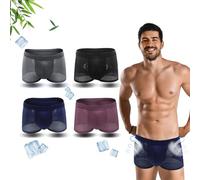 Okdance Boxhero Bamboo Boxers Mens, Breathable Bamboo Fibre Boxer Shorts Bamboo Fiber Boxer Briefs, Cooling Underwear Men Box Hero Underwears for Male Summer Swimming Travel (L, 4 COLOR)