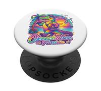 Okeechobee Florida Rainbow Alligator 80s Retro Souvenir PopSockets Adhesive PopGrip