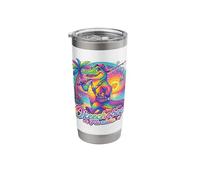 Okeechobee Florida Rainbow Alligator 80s Retro Souvenir Stainless Steel Insulated Tumbler
