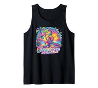Okeechobee Florida Rainbow Alligator 80s Retro Souvenir Tank Top