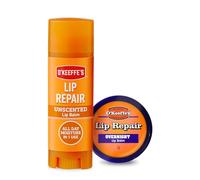 O'Keeffe's Lip Repair Lip Balm Unscented 4.2g & Lip Repair Overnight 7g (Twin Pack)