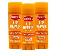 O'Keeffe's Unscented Lip Repair Lip Balm for Dry, Cracked Lips, Stick, (Pack of 3)