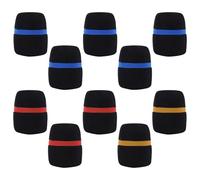 Okeeyseda 10 Pcs Handheld Stage Microphone Windscreen Foam Mic Cover Karaoke Black