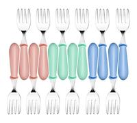Okeeyseda 12PCS Toddler Forks Toddler Utensils,Stainless Steel Baby Forks,Kids Silverware Children's Cutlery Set for Self Feeding
