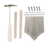 Okeeyseda 17Keys Kalimba DIY Kit Thum Piano Replacement Parts with Keys Bridge Tuning Hammer Kit Kalimba Accessories